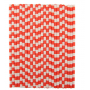 Paper Straws - Red Stripes x25